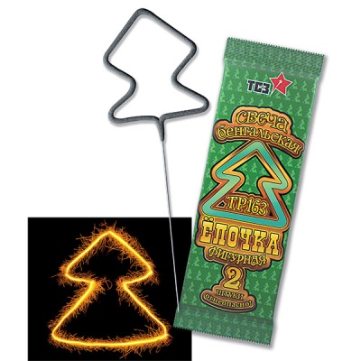 Елочка Бенгальские огни фигурные купить в Иваново | ivanovo.salutsklad.ru