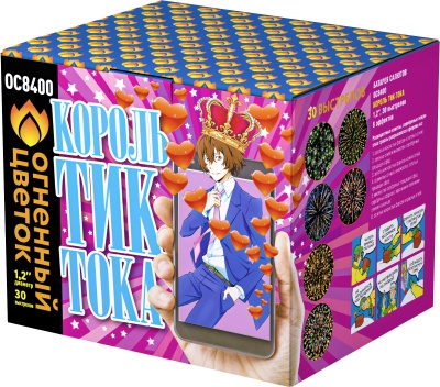 Король Тик-Тока Батарея салютов купить в Иваново | ivanovo.salutsklad.ru